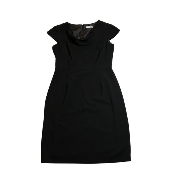 Calvin Klein Dresses & Skirts - Calvin Klein Cowl Neck Sheath Dress Size 10 Cap Sleeve Knee Length Career